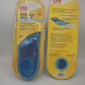 CVS Pharmacy Men's Dual Layer Gel Shock Absorbing Support Insoles Sizes 8-13